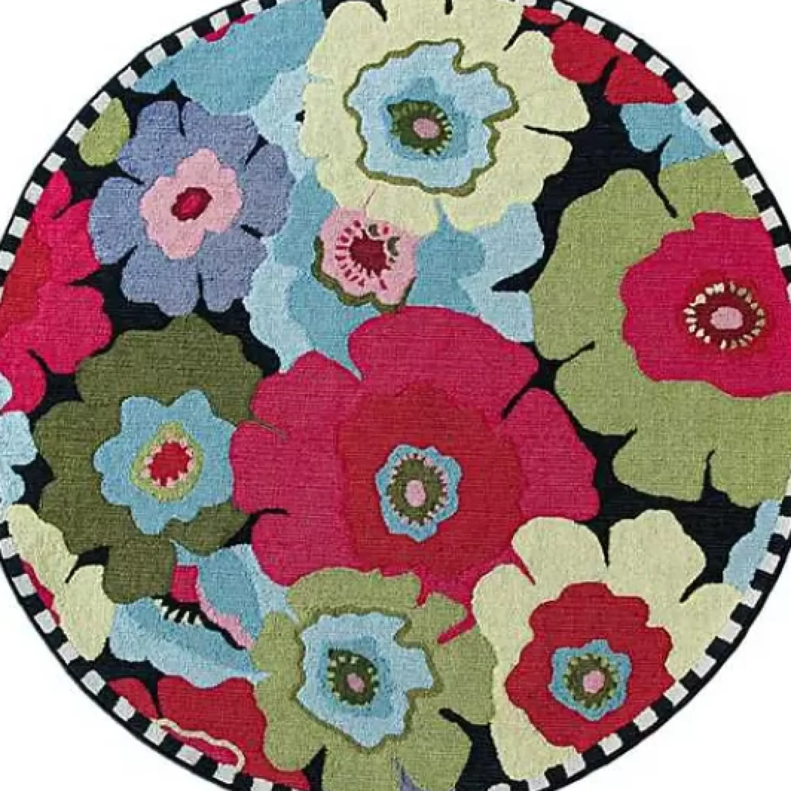 MacKenzie-Childs Always Flowers Indoor/Outdoor Rug - 6' Round< Spring|Outdoor