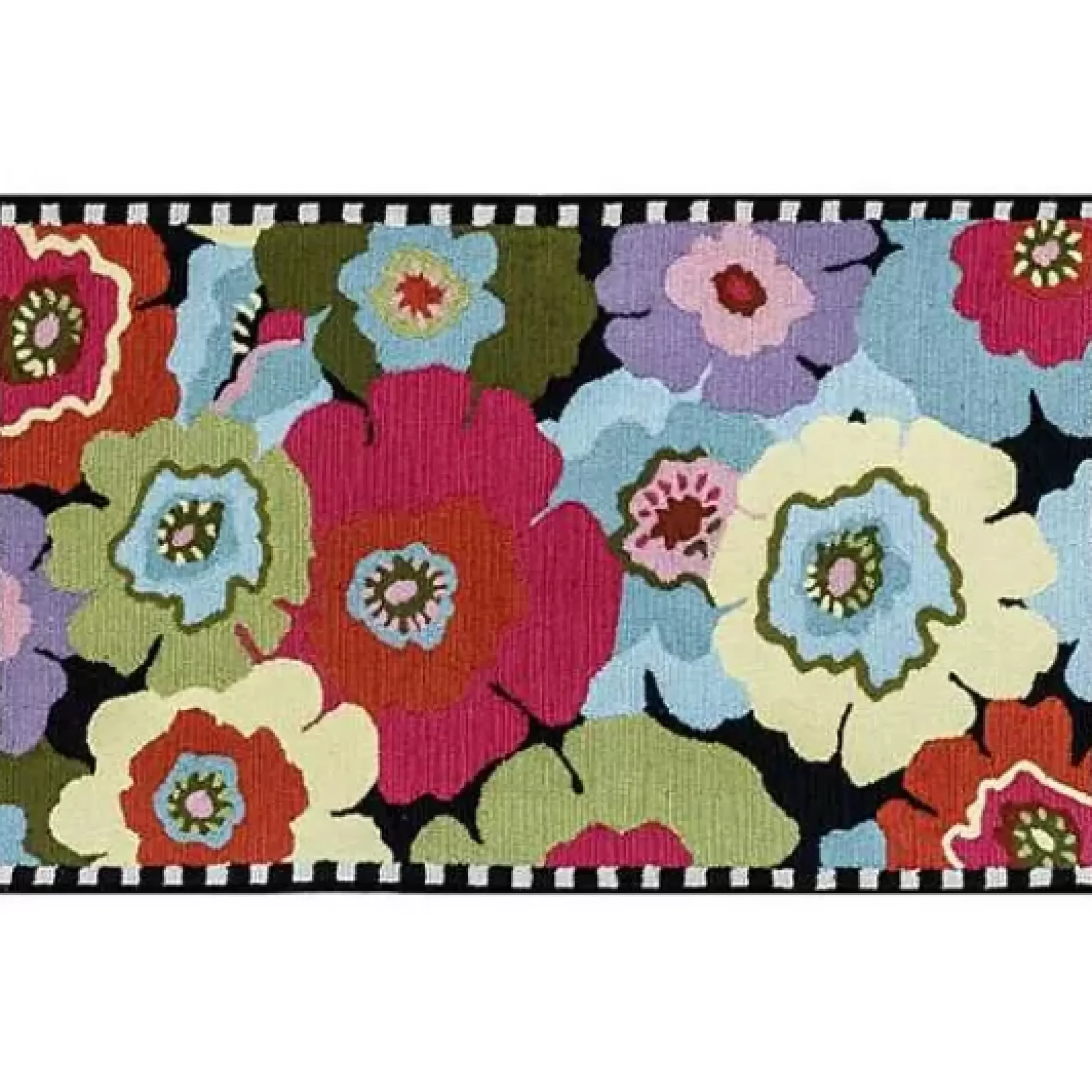 MacKenzie-Childs Always Flowers Indoor/Outdoor Rug - 3' x 5'< Spring|Outdoor