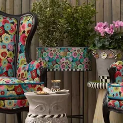 MacKenzie-Childs Always Flowers Standing Planter< Spring|Outdoor