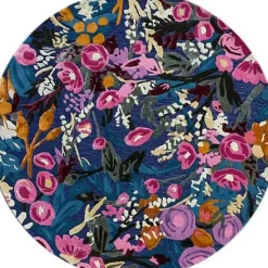 MacKenzie-Childs Aurora Floral Royal 6' Round Rug< Spring|Rugs