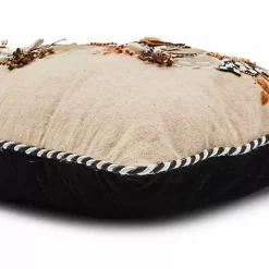 MacKenzie-Childs Autumn Frost Beaded Pumpkin Lumbar Pillow< Pumpkins|The Fall Shop