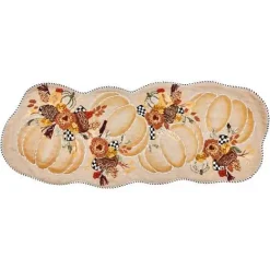 MacKenzie-Childs Autumn Frost Pumpkin Embellished Table Runner< Pumpkins|The Fall Shop