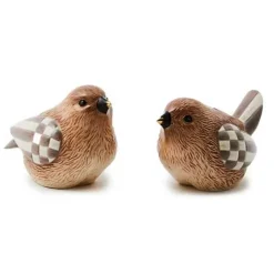 MacKenzie-Childs Autumnology Ceramic Bird Salt  Pepper Set< Fall Entertaining|Table Accessories