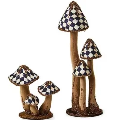 MacKenzie-Childs Autumnology Large Velvet Mushroom Trio< The Fall Shop|Room Accents