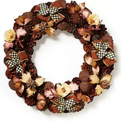 MacKenzie-Childs Autumnology Pinecone 18 Wreath< The Fall Shop|Greenery & Florals