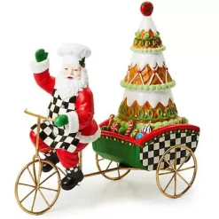 MacKenzie-Childs Bake Shop Bicycle Santa< Holiday|Room Accents