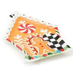 MacKenzie-Childs Bake Shop Gingerbread House Cookie Plate< Serveware