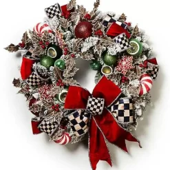 MacKenzie-Childs Bake Shop Illuminated 28 Wreath< Greenery & Florals|Outdoor