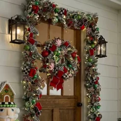 MacKenzie-Childs Bake Shop Illuminated 28 Wreath< Greenery & Florals|Outdoor