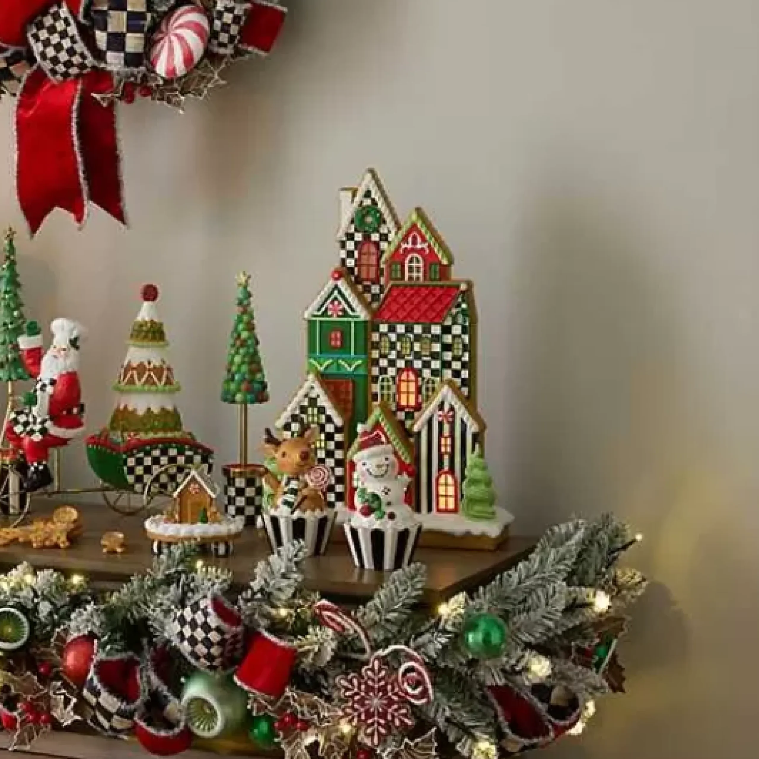 MacKenzie-Childs Bake Shop Illuminated Gingerbread Village< Room Accents