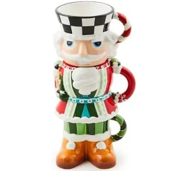 MacKenzie-Childs Bake Shop Nutcracker Stacking Mugs, Set of 3< Holiday|Drinkware