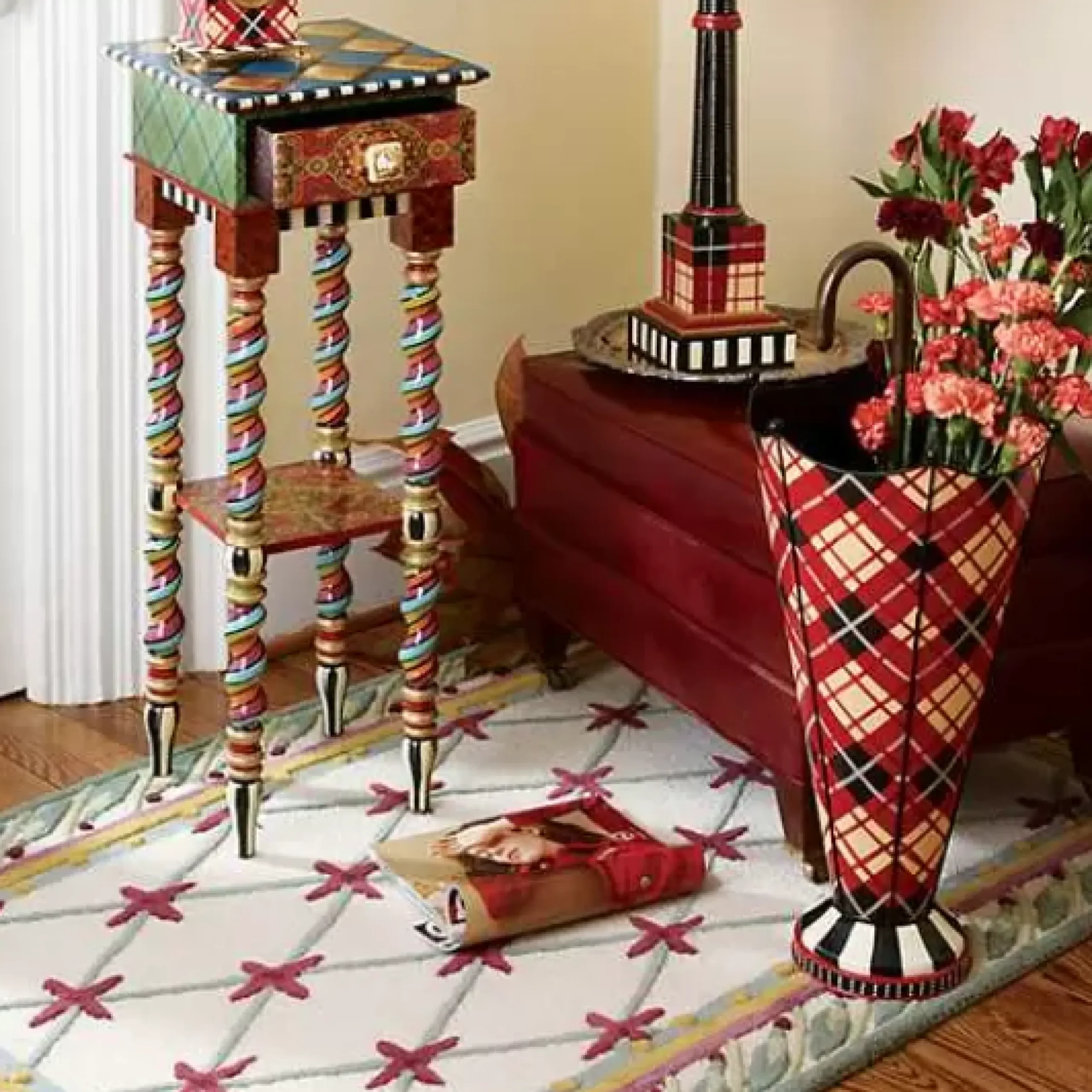 MacKenzie-Childs Barley Twist Table - Tall< Living Room