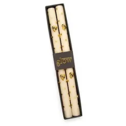MacKenzie-Childs Bee Gold Dinner Candles, Set of 2< Spring|Candles & Fragrances