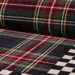 MacKenzie-Childs Black Stewart Tartan Rug - 2'3 x 3'9< Holiday|Rugs