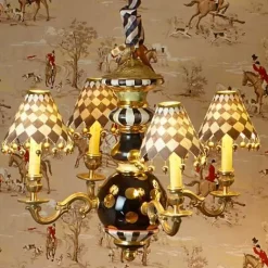 MacKenzie-Childs Black Tie Chandelier< Lighting