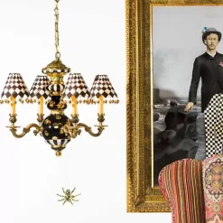 MacKenzie-Childs Black Tie Chandelier< Lighting