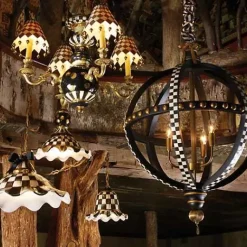MacKenzie-Childs Black Tie Chandelier< Lighting