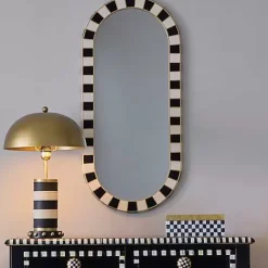MacKenzie-Childs Black Tie Oval Wall Mirror< Room Accents