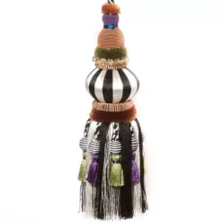 MacKenzie-Childs Black  White Bibelot Tassel< Room Accents|Finishing Touches