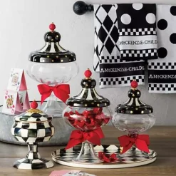 MacKenzie-Childs Black  White Dot Dish Towels, Set of 3< Kitchen & Table Linens