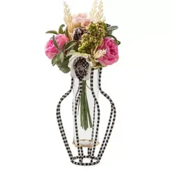 MacKenzie-Childs Black  White Mei Ping Large Vase< Room Accents