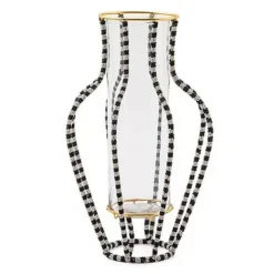 MacKenzie-Childs Black  White Mei Ping Large Vase< Room Accents