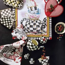 MacKenzie-Childs Black White Zig Zag Dish Towels, Set of 3< Kitchen & Table Linens