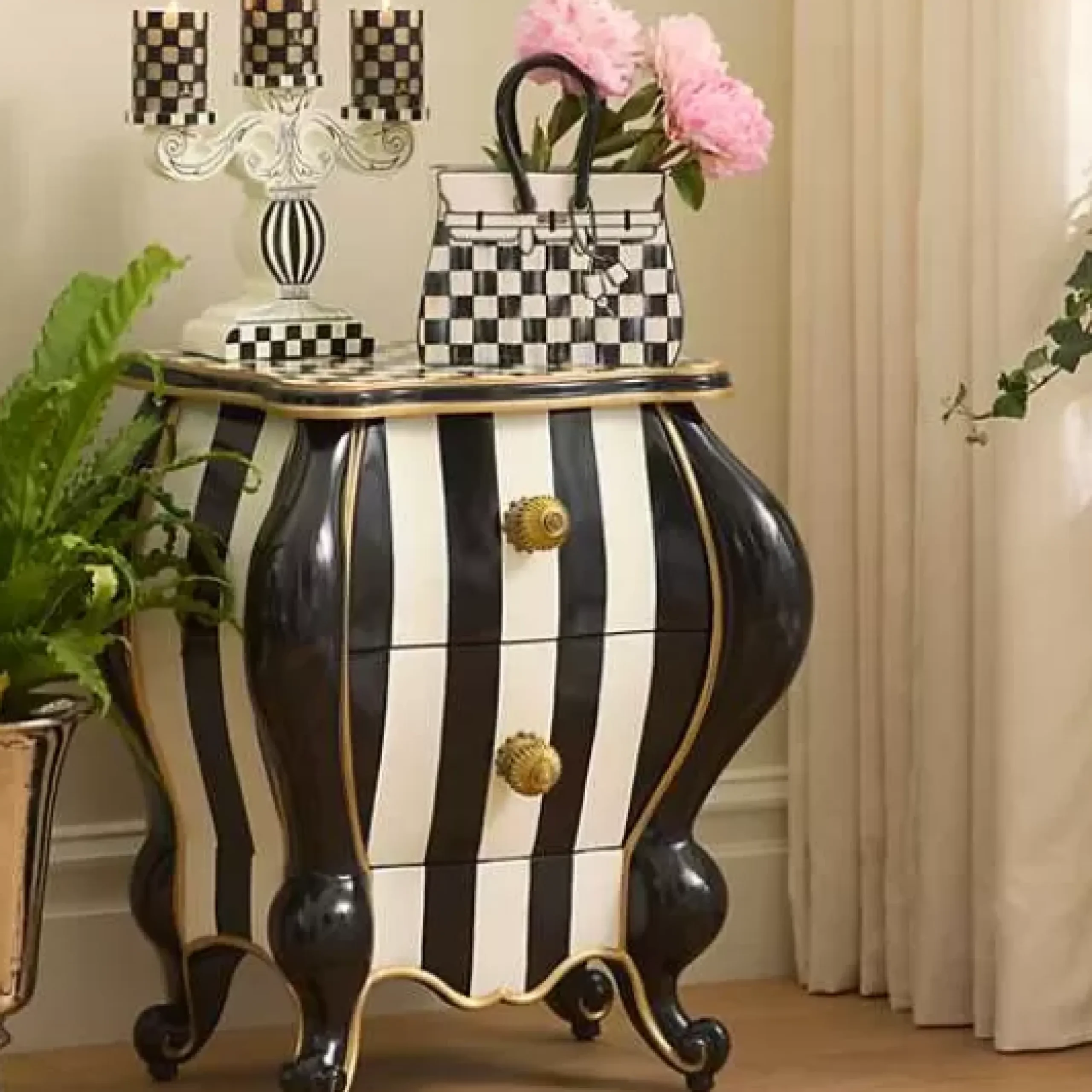 MacKenzie-Childs Bombastic Bombay< Storage Furniture|Entryway Furniture