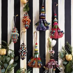 MacKenzie-Childs Botanica Ceramic Tassel< Finishing Touches|Room Accents