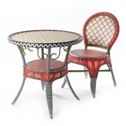 MacKenzie-Childs Breezy Poppy Outdoor Cafe Table< Spring|Living Room