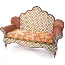 MacKenzie-Childs Breezy Poppy Outdoor Loveseat< Outdoor|Spring