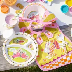 MacKenzie-Childs Bunny Toddler's Dinnerware Set< Easter|Spring