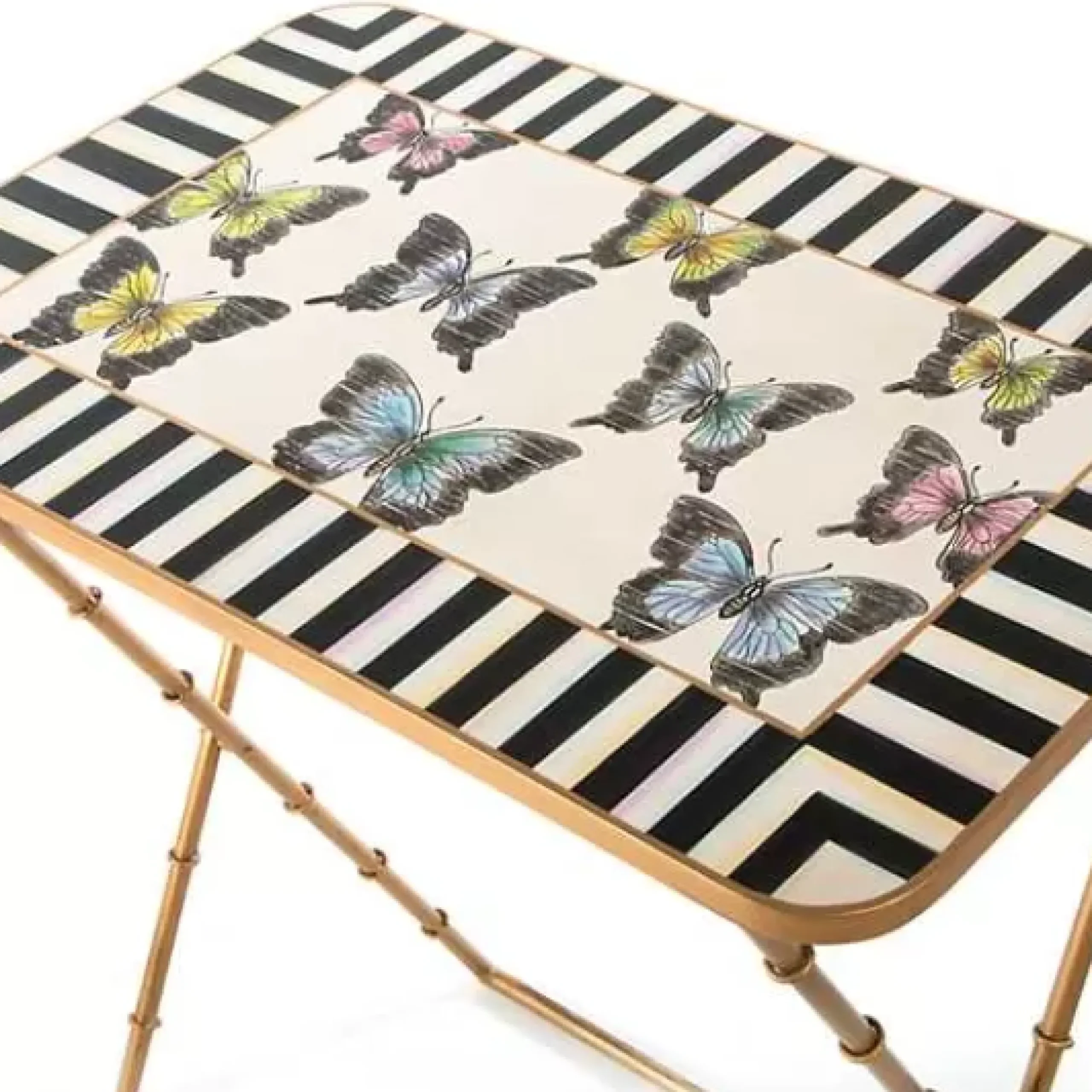MacKenzie-Childs Butterfly Collection Cocktail Trays, Set of 4< Living Room|Bar Entertaining