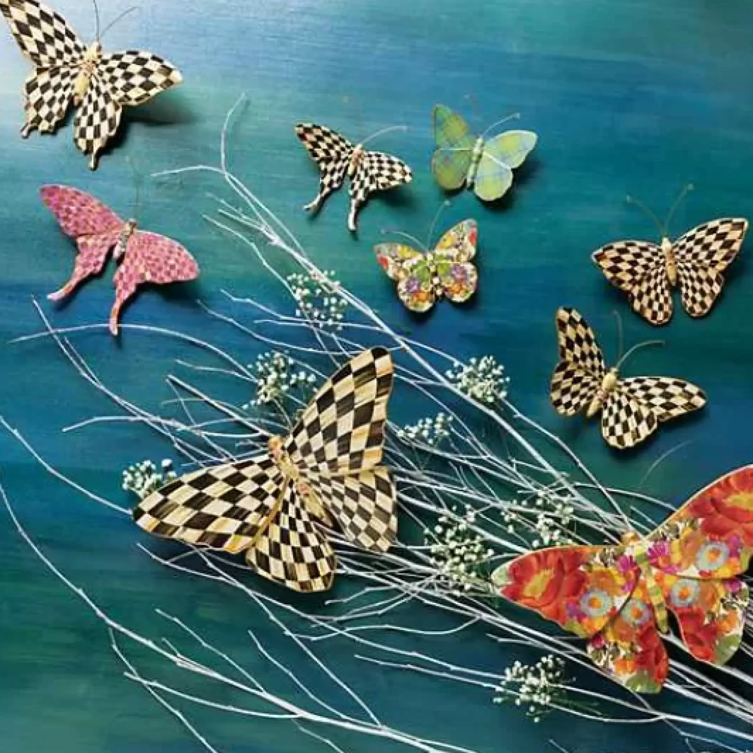 MacKenzie-Childs Butterfly Duo Wall Decor - Pasture< Room Accents