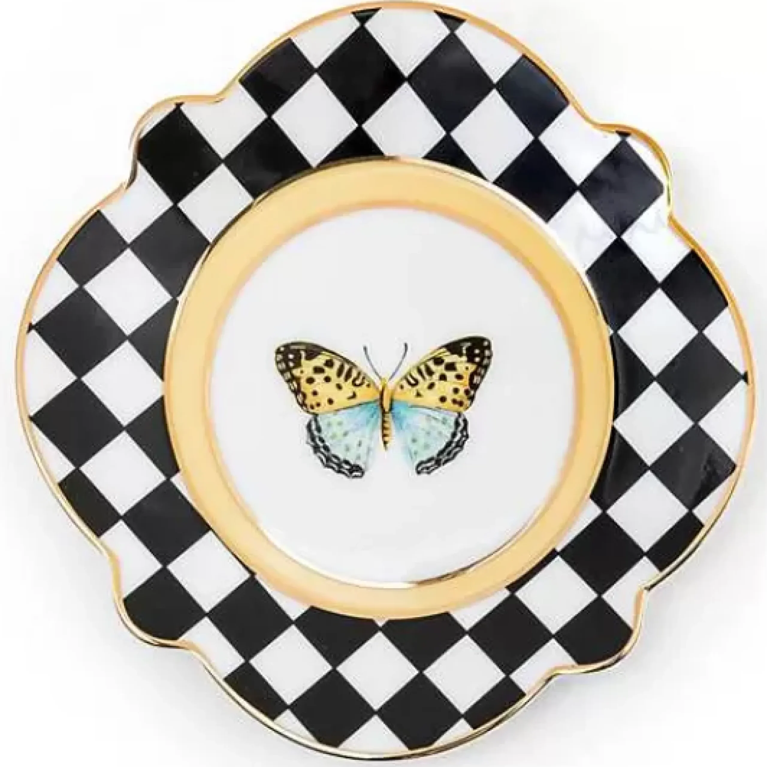 MacKenzie-Childs Butterfly Toile Bread and Butter Plate< Spring|Dinnerware & Flatware