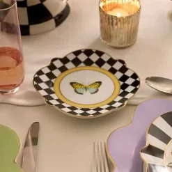 MacKenzie-Childs Butterfly Toile Bread and Butter Plate< Spring|Dinnerware & Flatware