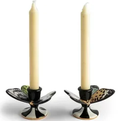MacKenzie-Childs Butterfly Toile Candle Holders, Set of 2< Spring|Candles & Fragrances