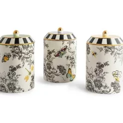 MacKenzie-Childs Butterfly Toile Canisters, Set of 3< Kitchen Storage & Organization