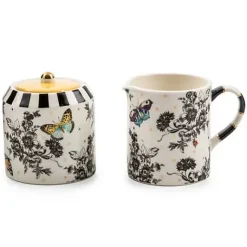 MacKenzie-Childs Butterfly Toile Creamer  Sugar Set< Spring|The Coffee Shop