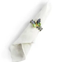 MacKenzie-Childs Butterfly Toile Napkin Rings, Set of 4< Spring|Table Accessories