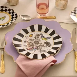MacKenzie-Childs Butterfly Toile Salad Plate< Spring|Dinnerware & Flatware