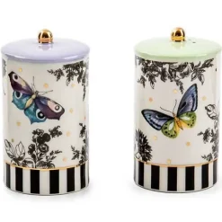 MacKenzie-Childs Butterfly Toile Salt  Pepper Set< Spring|Serveware