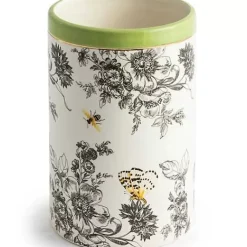 MacKenzie-Childs Butterfly Toile Short Vase< Spring|Room Accents