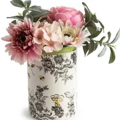 MacKenzie-Childs Butterfly Toile Short Vase< Spring|Room Accents
