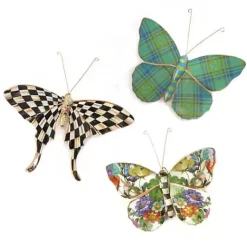 MacKenzie-Childs Butterfly Trio Wall Decor - Pond< Room Accents
