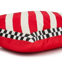 MacKenzie-Childs Candy Stripe  Checks Lumbar Pillow< Pillows, Throws, & Cushions
