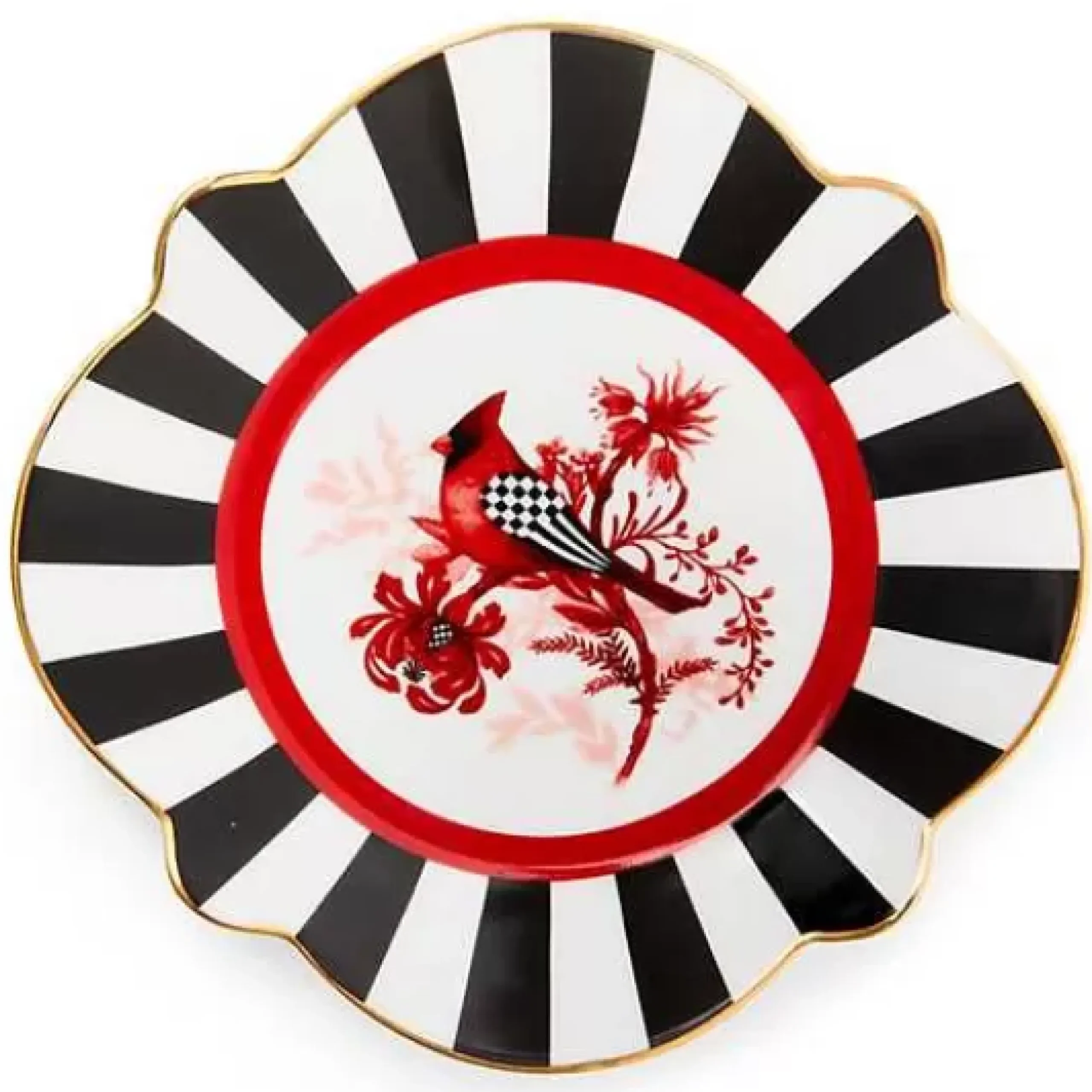 MacKenzie-Childs Cardinal Toile Bread Butter Plate< Holiday|Dinnerware & Flatware