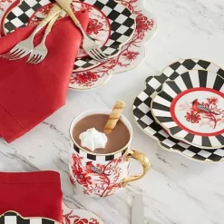 MacKenzie-Childs Cardinal Toile Bread  Butter Plate< Holiday|Dinnerware & Flatware