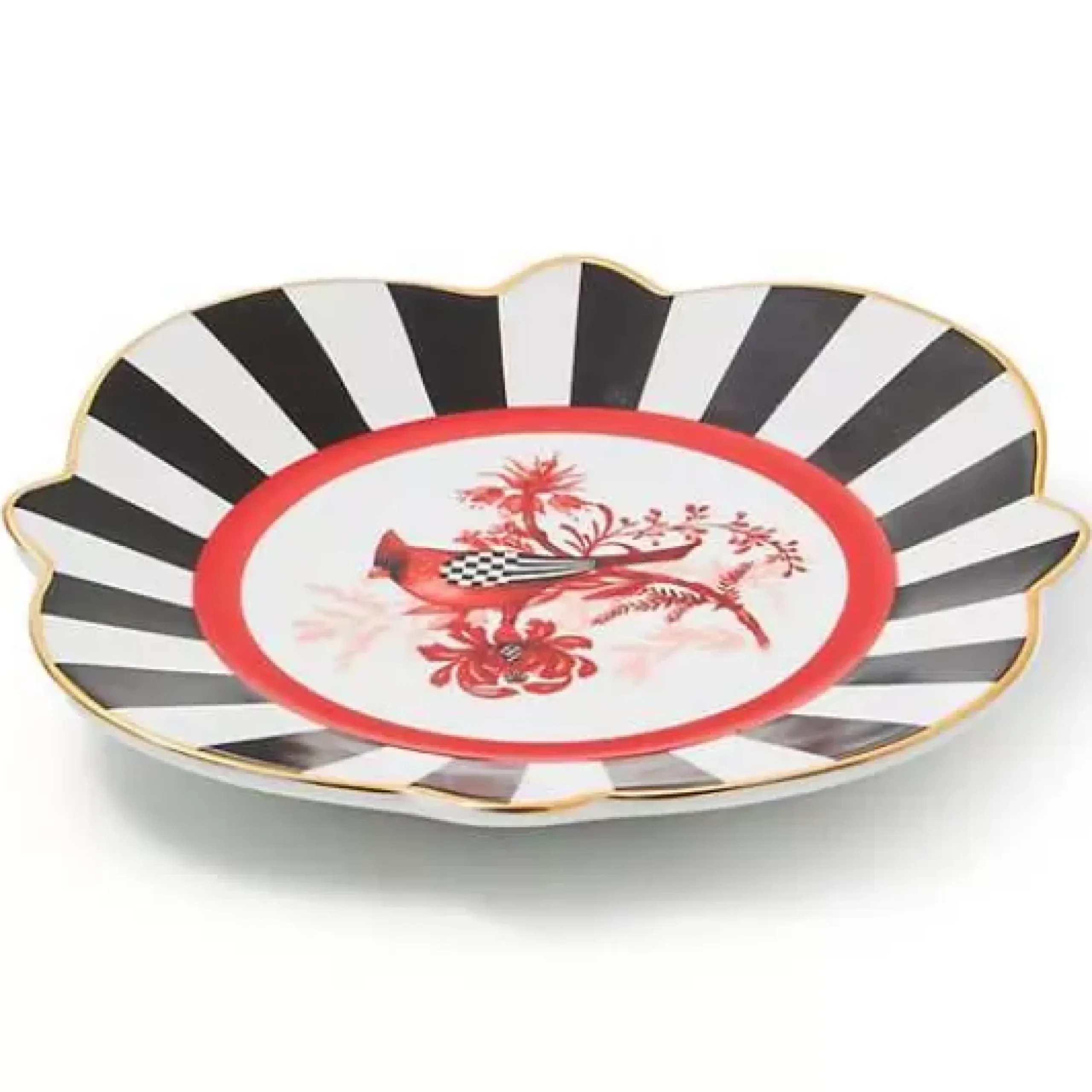 MacKenzie-Childs Cardinal Toile Bread Butter Plate< Holiday|Dinnerware & Flatware