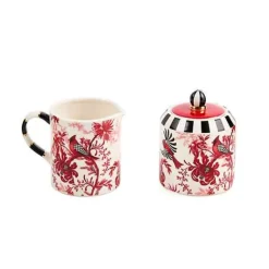 MacKenzie-Childs Cardinal Toile Creamer  Sugar Set< Kitchen & Dining Sets|Serveware